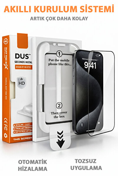 Tech&bello accessories واقي شاشة لآيفون 14 برو ماكس، طقم تركيب سهل، مضاد للكه...