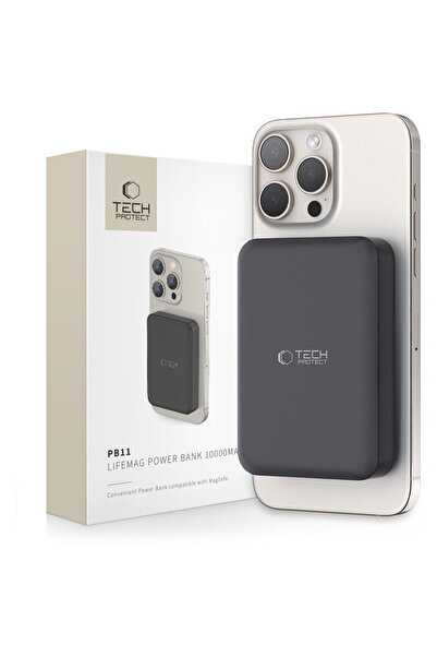 Tech-Protect PB11, 10.000 mAh, 15 W, Negru