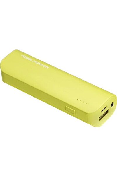 realpower PB-2600 2600 mAh, Universal, Rubber, Yellow