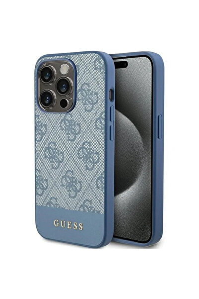 Guess 4G Stripe Collection for iPhone 15 Pro - blue