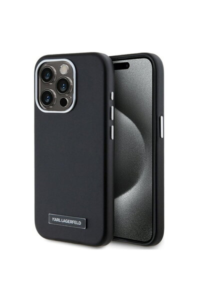 Karl Lagerfeld Husa iPhone 15 Pro Max - Piele MagSafe (KLHMP15XPGMSRPK) - Pla...