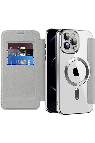 Techsuit Husa pentru iPhone 12 Pro - SmartMag Book Case - Gray