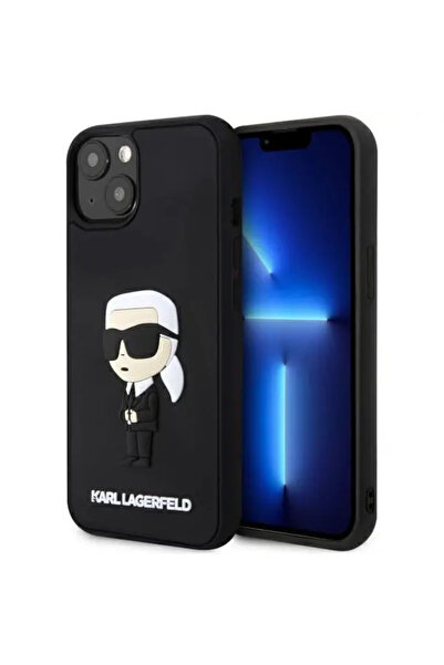 Karl Lagerfeld KLHCP14M3DRKINK Carcasă rigidă neagră pentru iPhone 14 Plus 6....