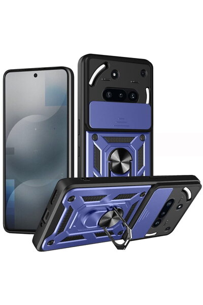 Techsuit Husă pentru Nothing Phone (3a) - Seria CamShield - Albastru