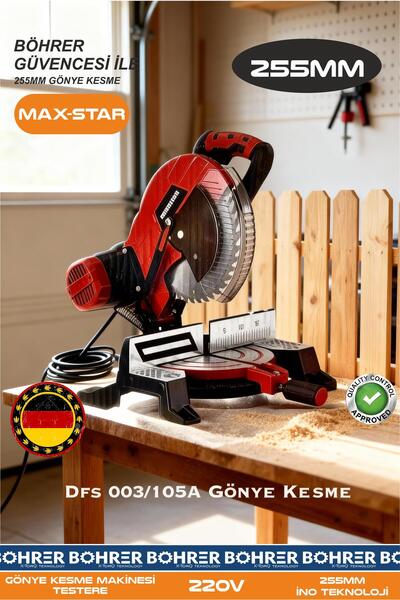 BÖHRER ELEKTRİKLİ GÖNYE KESME MAKİNESİ - 255MM TESTERE ÇAPI YENİ NESİL PROFES...