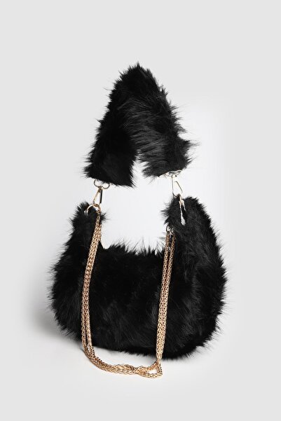 Store حقيبة يد نسائية من القطيفة بحزام مزدوج من ليور