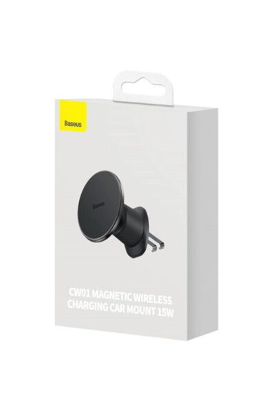 Baseus Car Charger Inductive 15W Holder CW01 for Air Vent, Black (C4014100111...