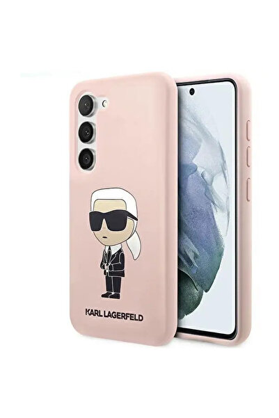 Karl Lagerfeld KLHCS23SSNIKBCP S23 S911 husă rigidă roz/roz Silicon Ikonik