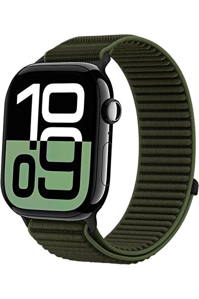 O Ozone Apple watch Band 49/46/45/44/42mm| Nylon Sports Loop Band | Dark Green