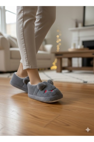 LastStep Süet Kürklü Ev Terliği