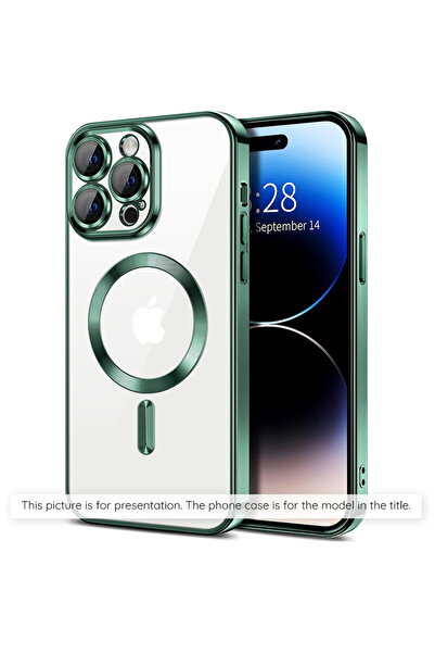 Techsuit Case for Samsung Galaxy S25 Plus - Luxury Crystal MagSafe - Deep Green