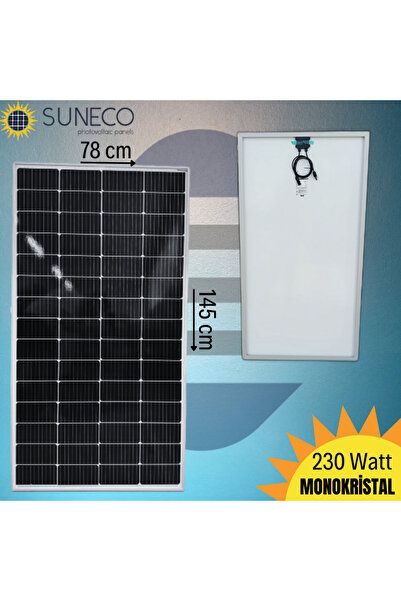 Suneco 230 w Watt Half-cut Monokristal Solar Güneş Paneli A Sınıf Karavan 205 W
