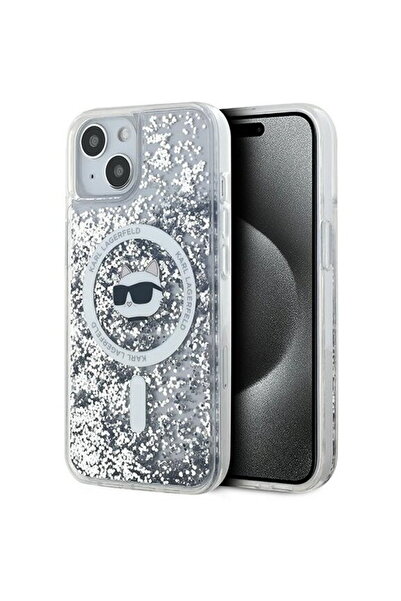 Karl Lagerfeld Case for iPhone 15 Plus / iPhone 14 Plus - Liquid Glitter MagS...