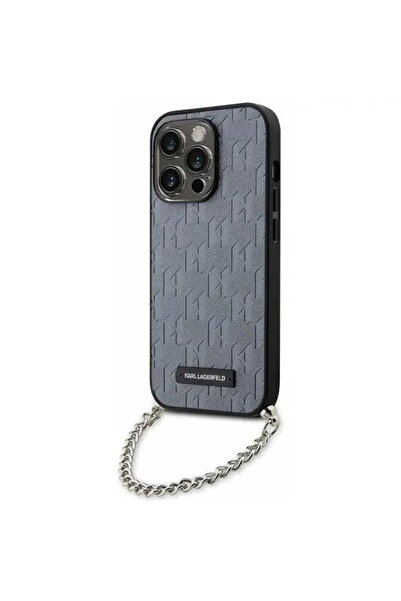 Karl Lagerfeld KLHCP14XSACKLHPG Carcasă rigidă argintie/argintie pentru iPhon...