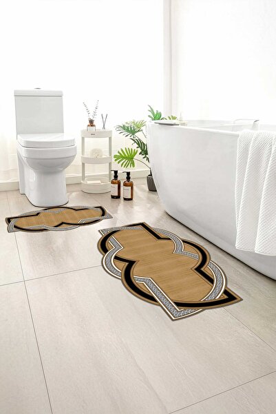 Monnhein 2 buc Covoraș de baie, covor moale de baie, cu bază anti-alunecare, ...