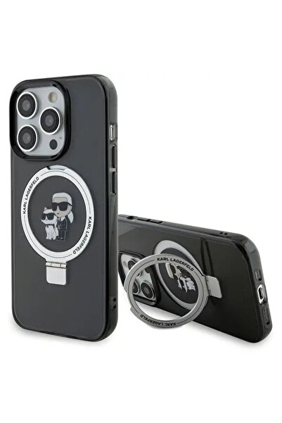 Karl Lagerfeld KLHMP15LHMRSKCK Carcasă rigidă neagră pentru iPhone 15 Pro 6.1...