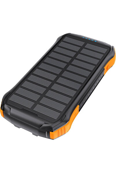CHOETECH Baterie solară externă B659 2x USB 10000mAh Qi 5W Negru/Portocaliu