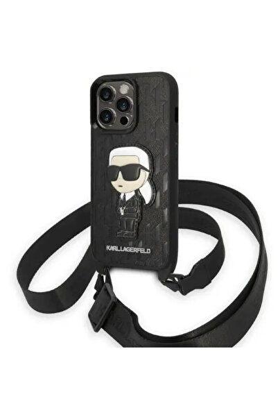 Karl Lagerfeld KLHCP14LSTKMK Carcasă rigidă neagră pentru iPhone 14 Pro 6.1" ...