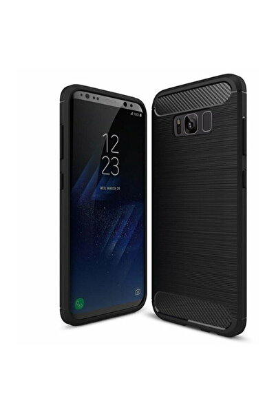 Techsuit Husa pentru Samsung Galaxy S8 Plus - Carbon Silicone - Black