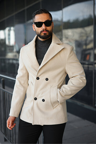 BASEL.CO Premium Double-Breasted Medium Length Cashmere Coat