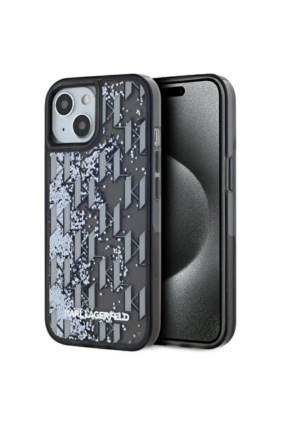 Karl Lagerfeld Case for iPhone 15 - Hardcase Liquid Glitter (KLHCP15SLKLGKCCK...