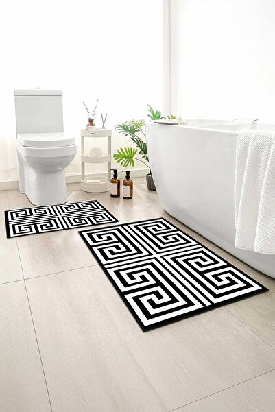 Monnhein 2 buc Covoraș de baie, covor moale de baie, cu bază anti-alunecare, ...