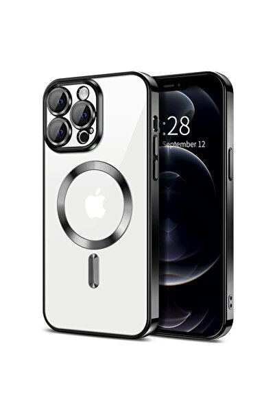 Techsuit Husă pentru iPhone 12 Pro Max - Luxury Crystal MagSafe - Negru