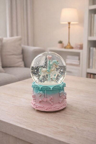 shop Atlı Karınca Unicorn Işıklı ve Müzikli Kar Küresi Büyük Boy