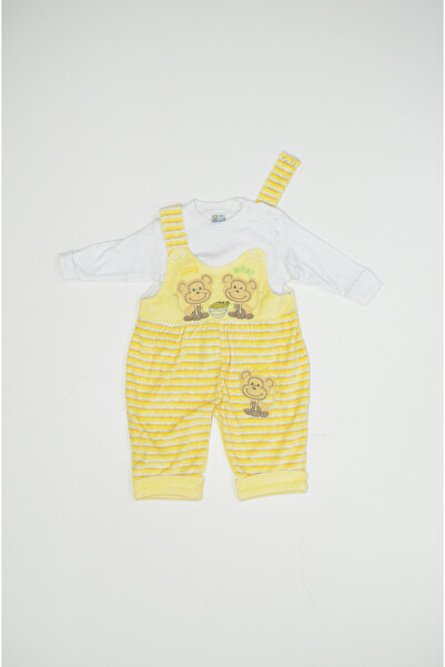 Baby Slon Kids Clup Kışlık kadife ikili maymun nakışlı çıtçıt kapamalı bisikl...