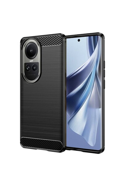 Techsuit Husa pentru Oppo Reno10 - Carbon Silicone - Black