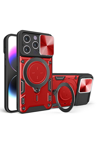 Techsuit Husă pentru iPhone 13 Pro - CamGuard Pro - Roșu