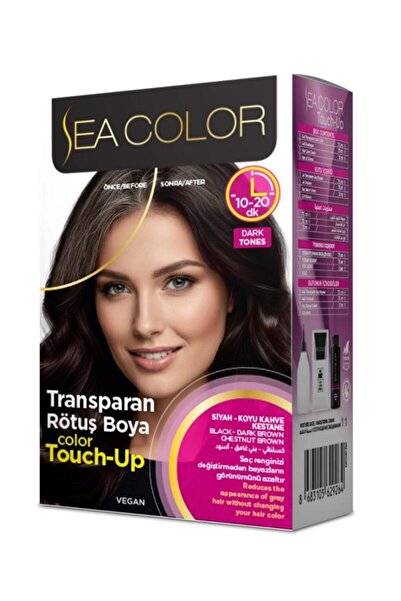 Sea Color Touch-Up Transparan Vegan Rötuş Boya Seti 75+75 Ml Siyah Tonlar İçin