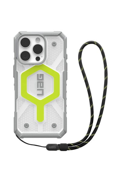 UAG Husa pentru iPhone 16 Pro Max - Pathfinder Clear MagSafe - Active Neon La...