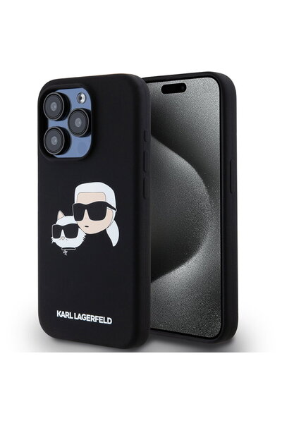 Karl Lagerfeld Case for iPhone 15 Pro - Silicone MagSafe (KLHMP15LSKCHPPLK) -...
