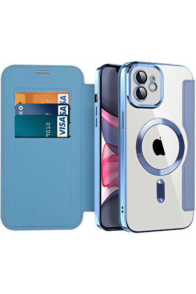 Techsuit SmartMag Book Case, iPhone 11, Albastru