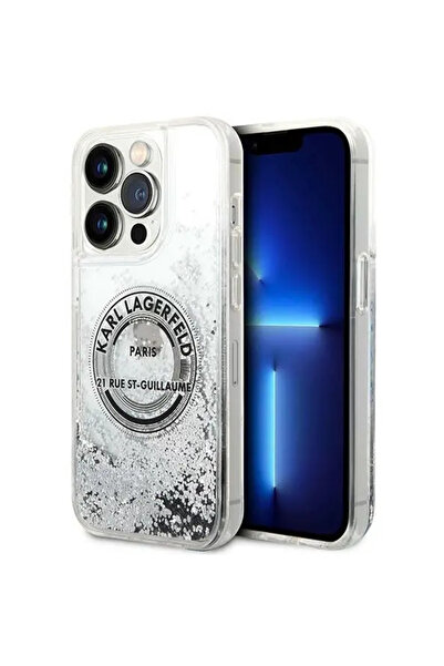 Karl Lagerfeld KLHCP14XLCRSGRS Carcasă rigidă argintie/argintie pentru iPhone...