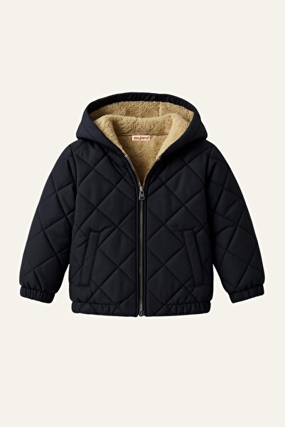 Zeyland Unisex Çocuk Kapüşonlu Mont - Antrasit