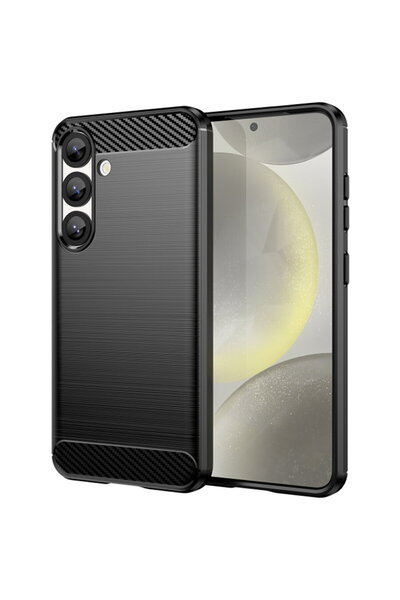Techsuit Husa pentru Samsung Galaxy S25 - Carbon Silicone - Black