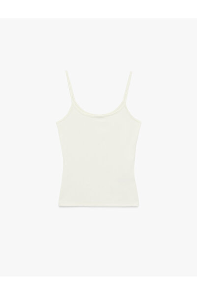 Koton Tricou cu decolteu în U, fără mâneci slim fit basic