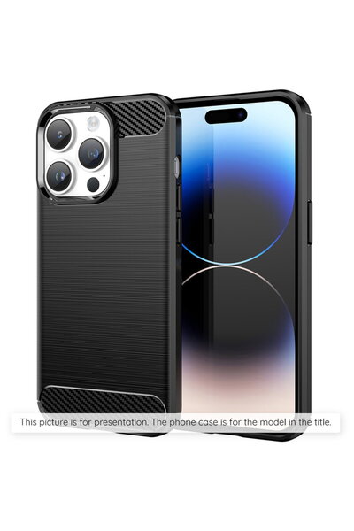 Techsuit Husa pentru Xiaomi Redmi Note 14 4G - Carbon Silicone - Black