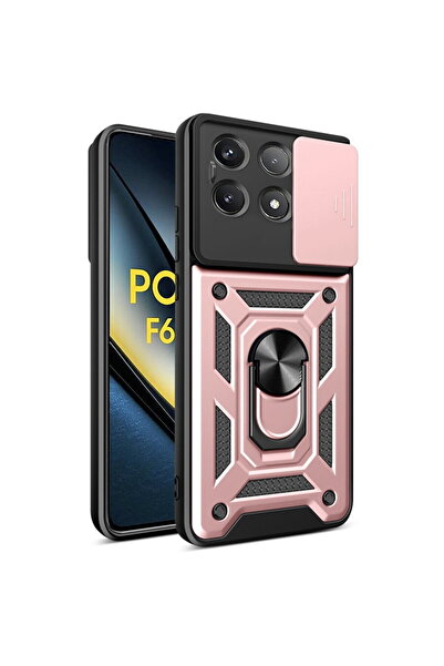 Techsuit Husa pentru Xiaomi Poco F6 Pro - CamShield Series - Rose Gold