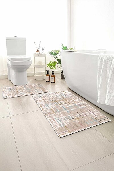 Monnhein 2 buc Covoraș de baie, covor moale de baie, cu bază anti-alunecare, ...