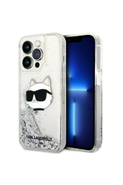 Karl Lagerfeld KLHCP14XLNHCS Carcasă rigidă argintie/argintie pentru iPhone 1...