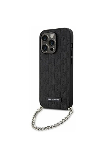 Karl Lagerfeld KLHCP14LSACKLHPK Carcasă rigidă neagră pentru iPhone 14 Pro 6....