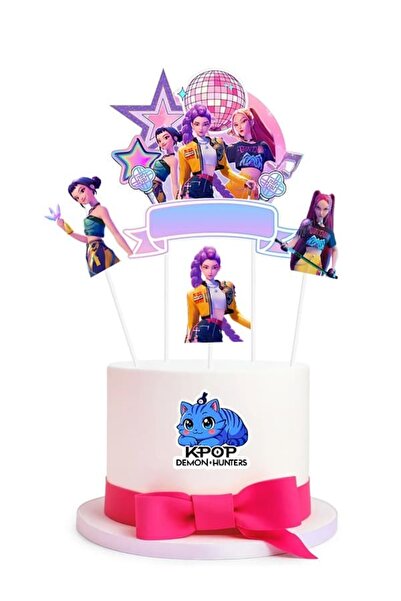 parti show K-POP Demon Hunters Pasta Üstü Süsleme Seti 5'li