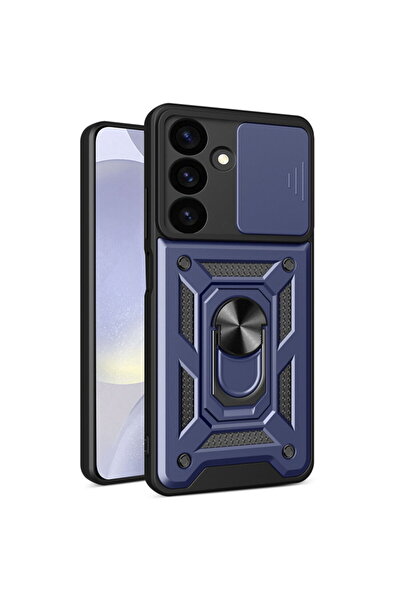 Techsuit Husă pentru Samsung Galaxy S24 FE - Seria CamShield - Albastru