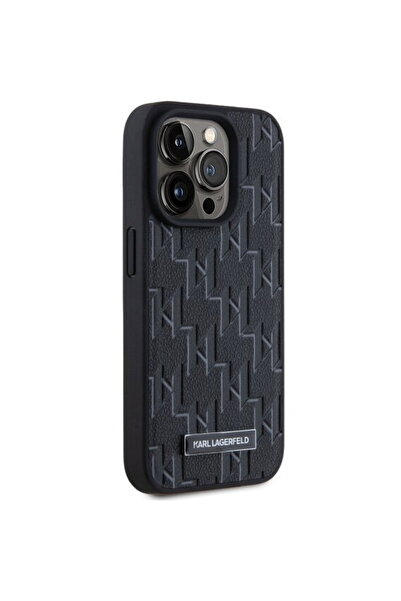 Karl Lagerfeld Husa iPhone 15 Pro - Leather MagSafe (KLHMP15LPKHPORPK) - Mono...