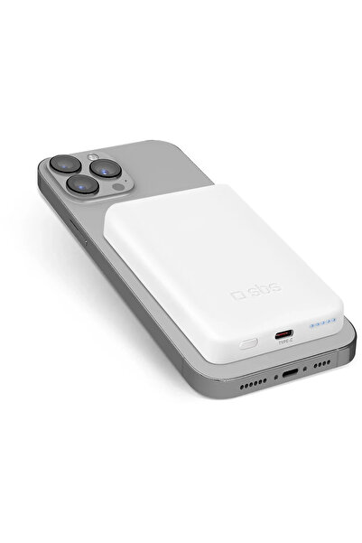 SBS TEBB5000MAG1CW, 5000 mAh, USB-C, MagSafe, Alb