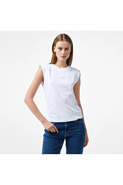 Calvin Klein Jeans Kadın Beyaz T-Shirt