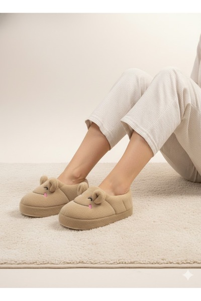 LastStep Süet Kürklü Ev Terliği